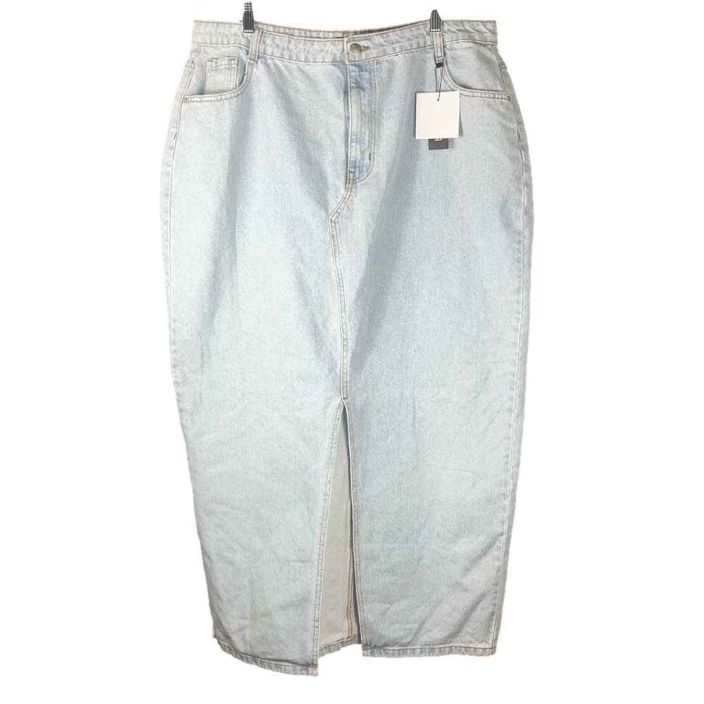 Boohoo denim midi skirt size 16
